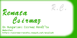 renata csirmaz business card